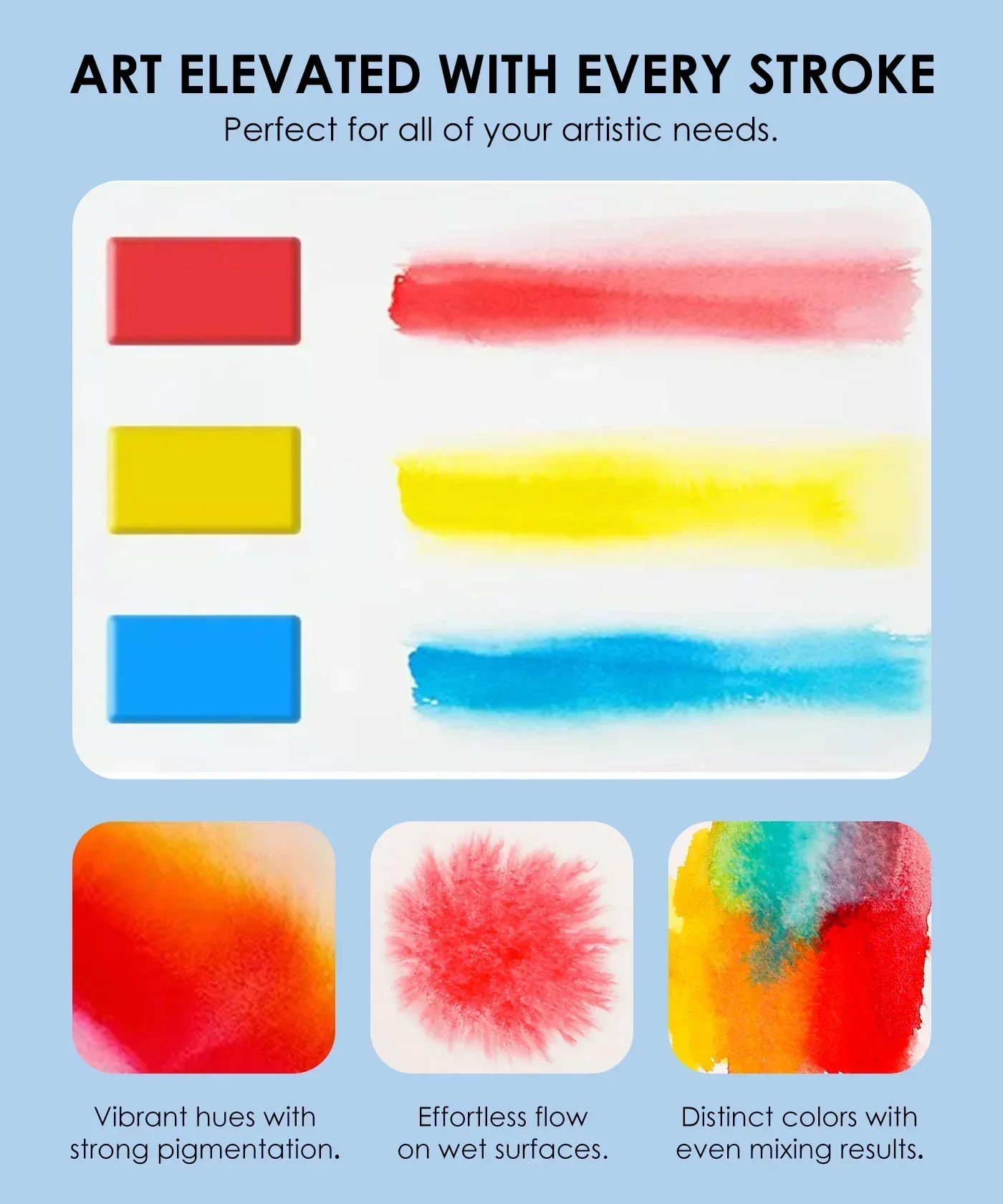 Foldable Watercolor Set Of 56 With Water Brush - Beige - Image 5