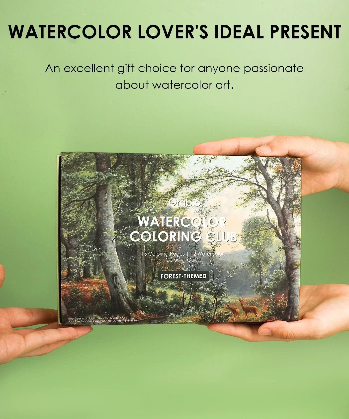 Forest-Themed Watercolor Coloring Club Box - Image 10