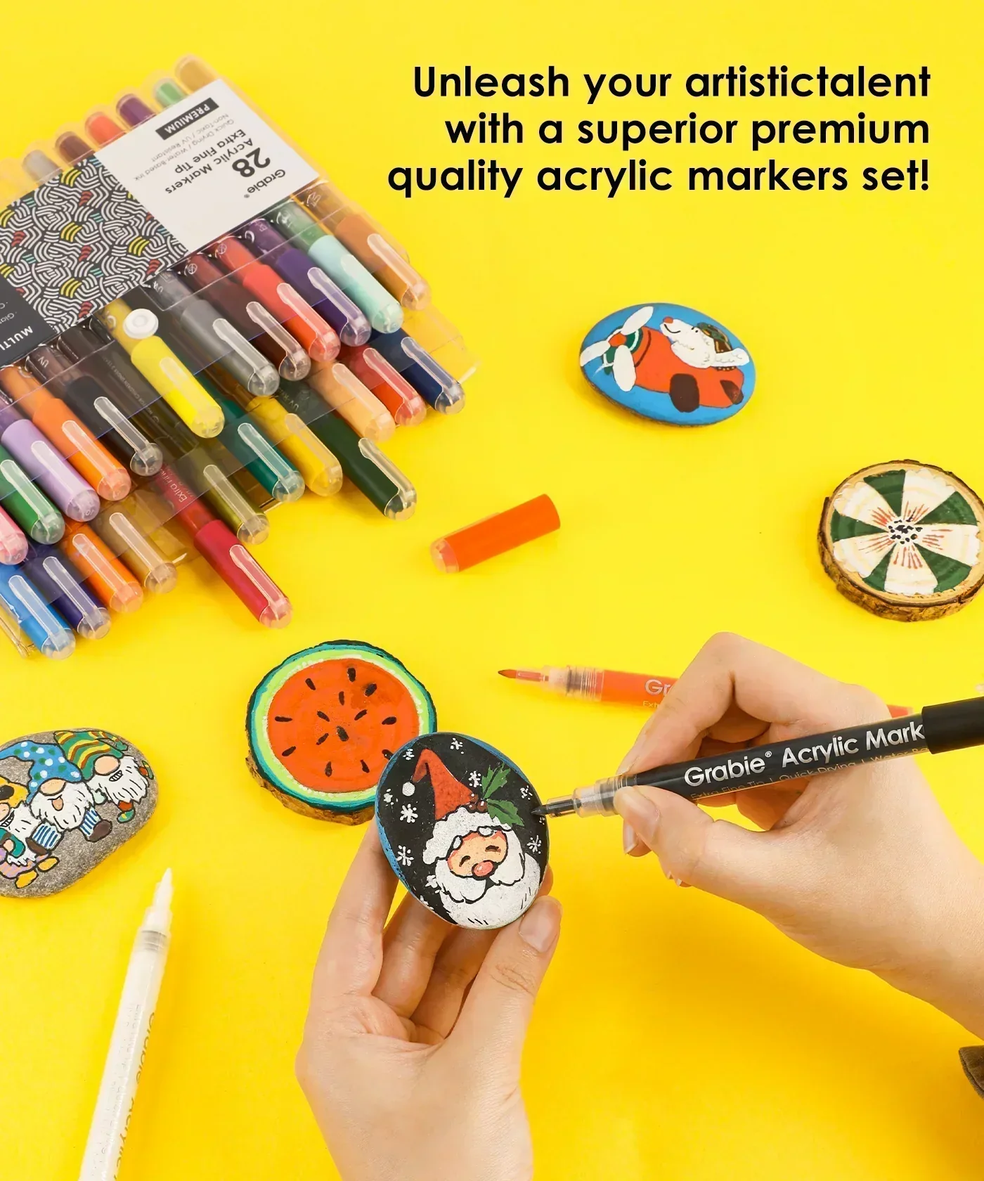 Extra Fine Tip Acrylic Paint Marker Set of 28 - Image 3