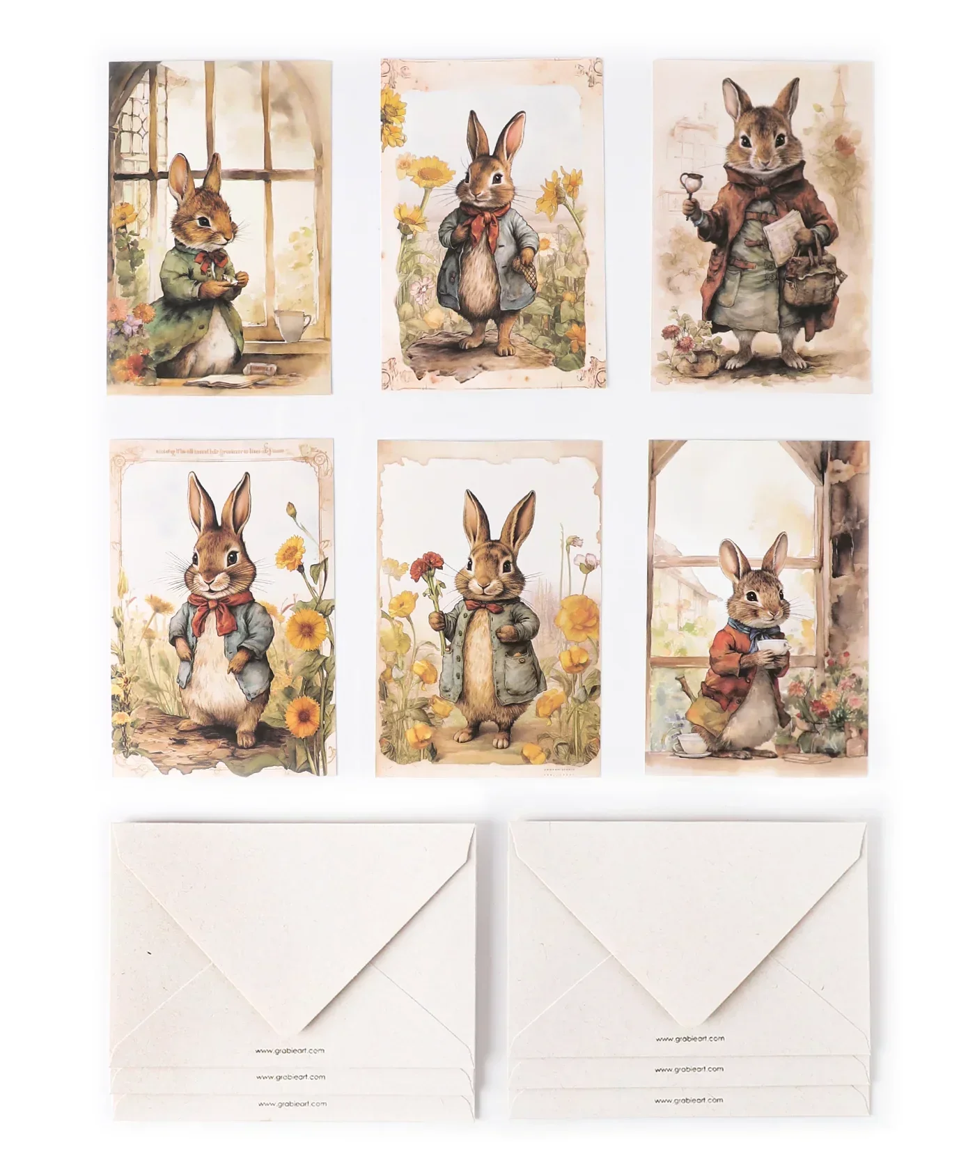 Grabie Exclusive 6 Pack Postcards With 6 Matching Envelopes - Image 11