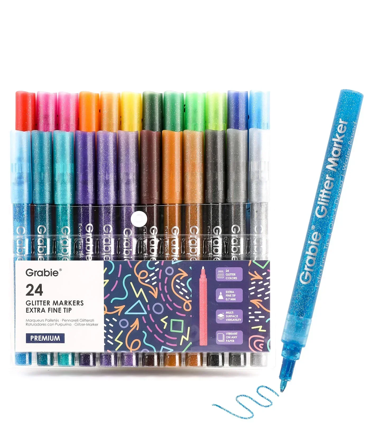 Medium Tip Iridescent Glitter Acrylic Paint Marker Set Of 24 - Image 10