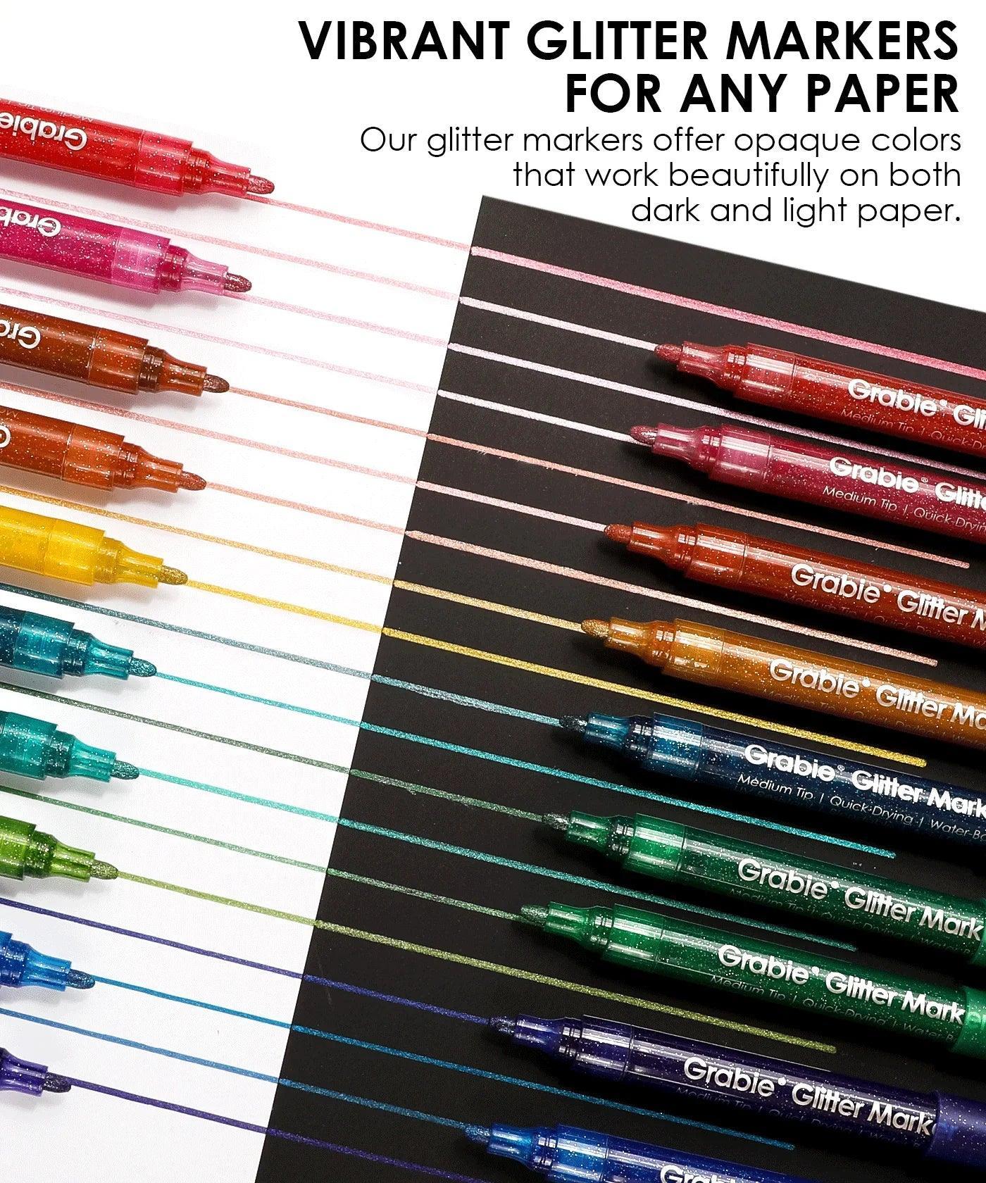 Iridescent Glitter Acrylic Paint Marker Set Of 24 - Image 5
