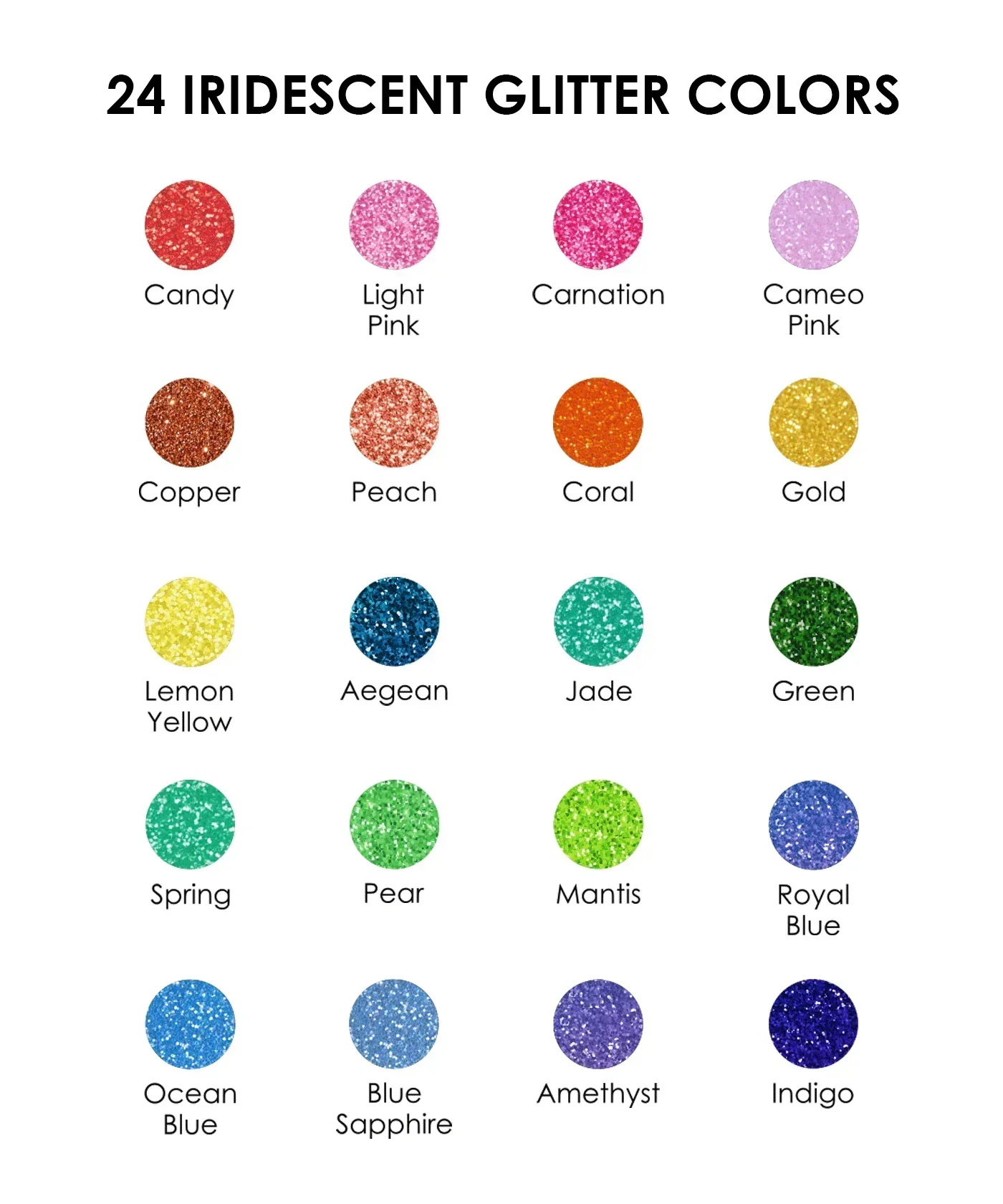 Iridescent Glitter Acrylic Paint Marker Set Of 24 - Image 9