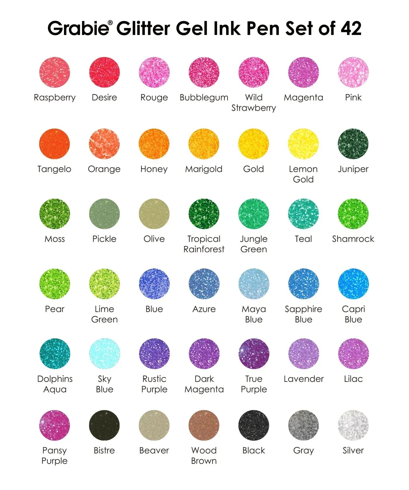 Glitter Gel Ink Pen Set - Image 16