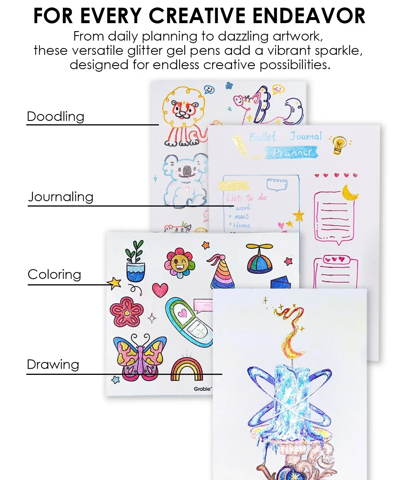 Glitter Gel Ink Pen Set - Image 17