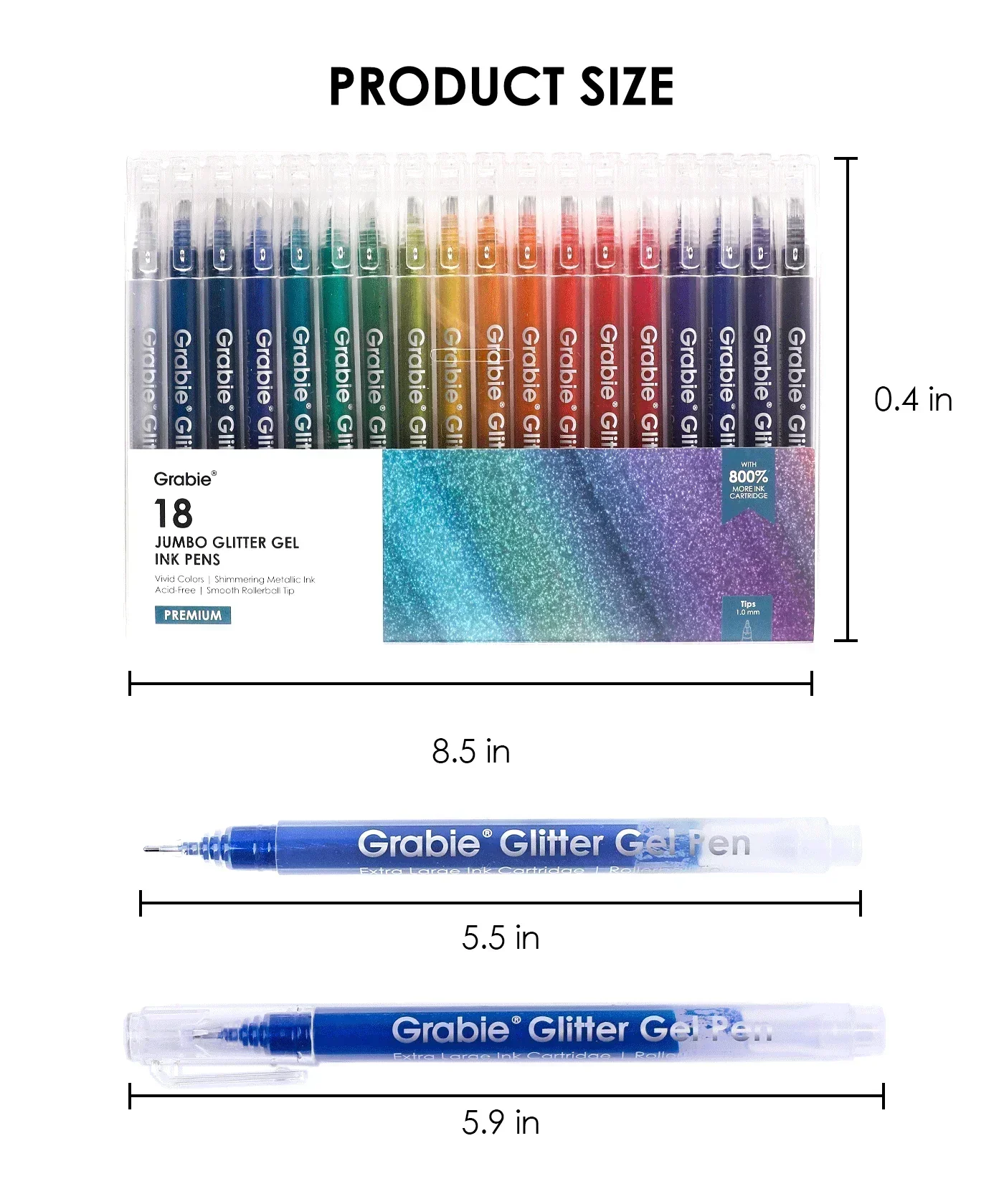 Glitter Gel Ink Pen Set - Image 9