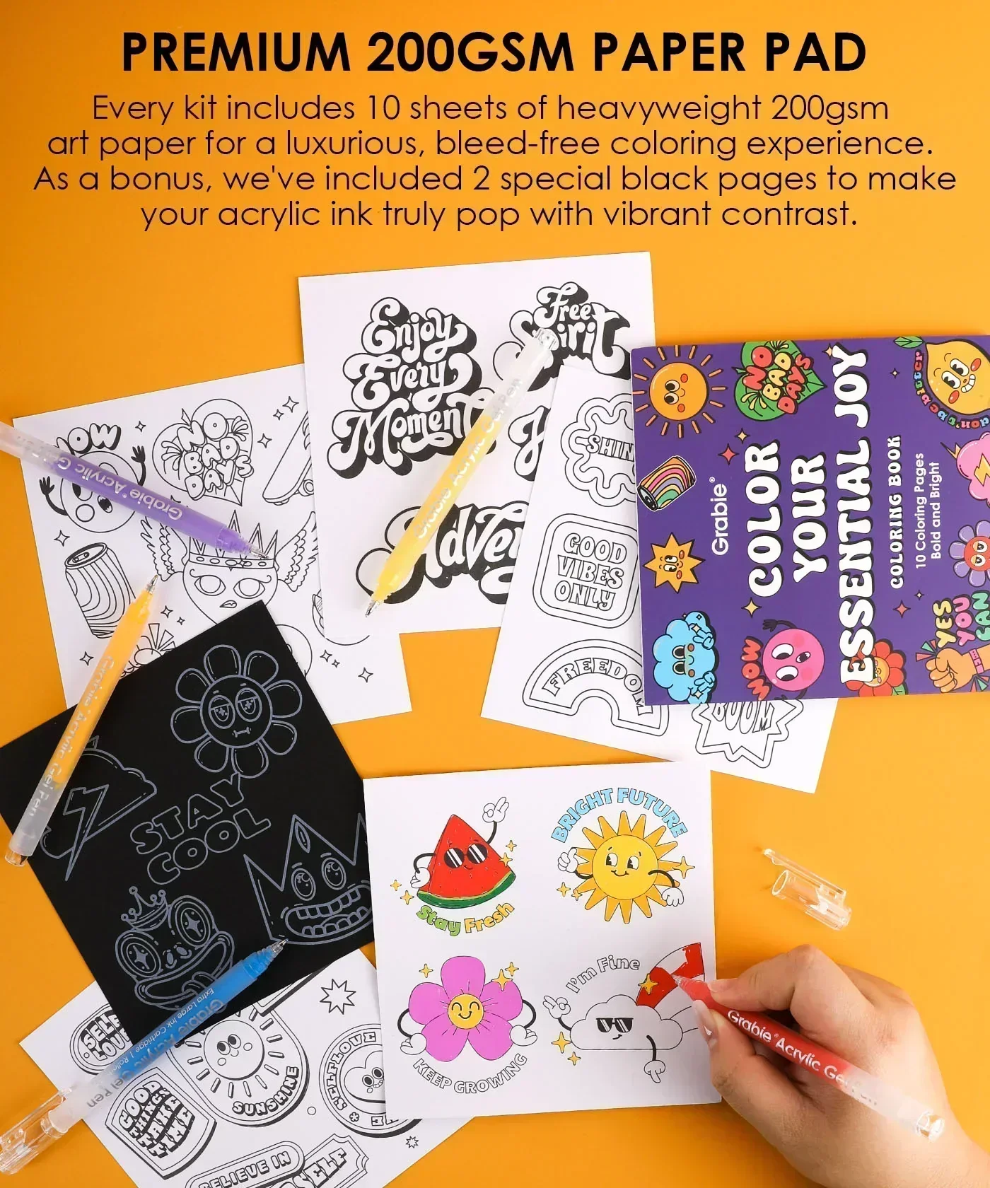 Jumbo Iridescent Glitter Gel Ink Pen Set With Bold & Bright Coloring Essential Kit - Image 16