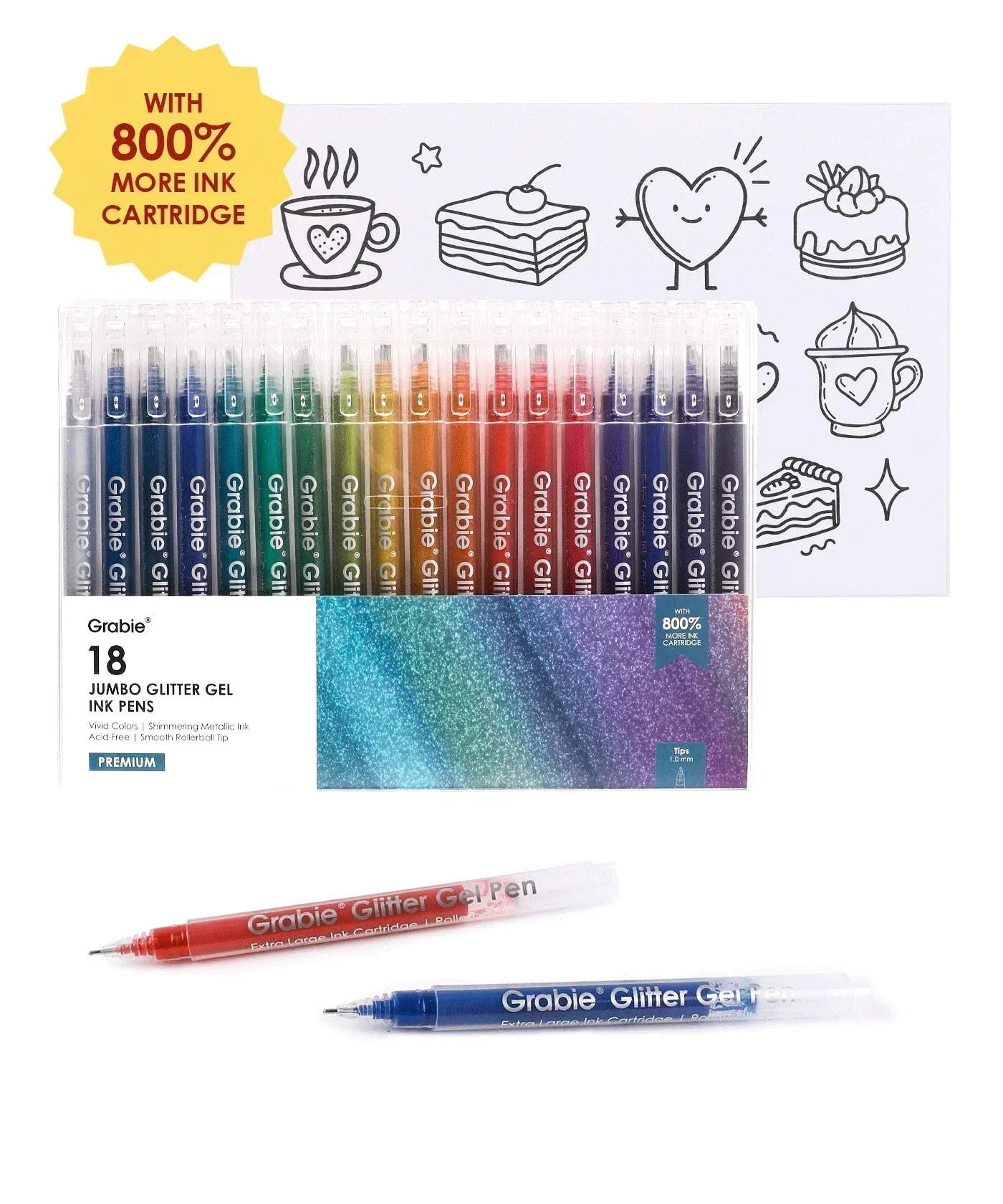 Glitter Gel Ink Pen Set - Image 10