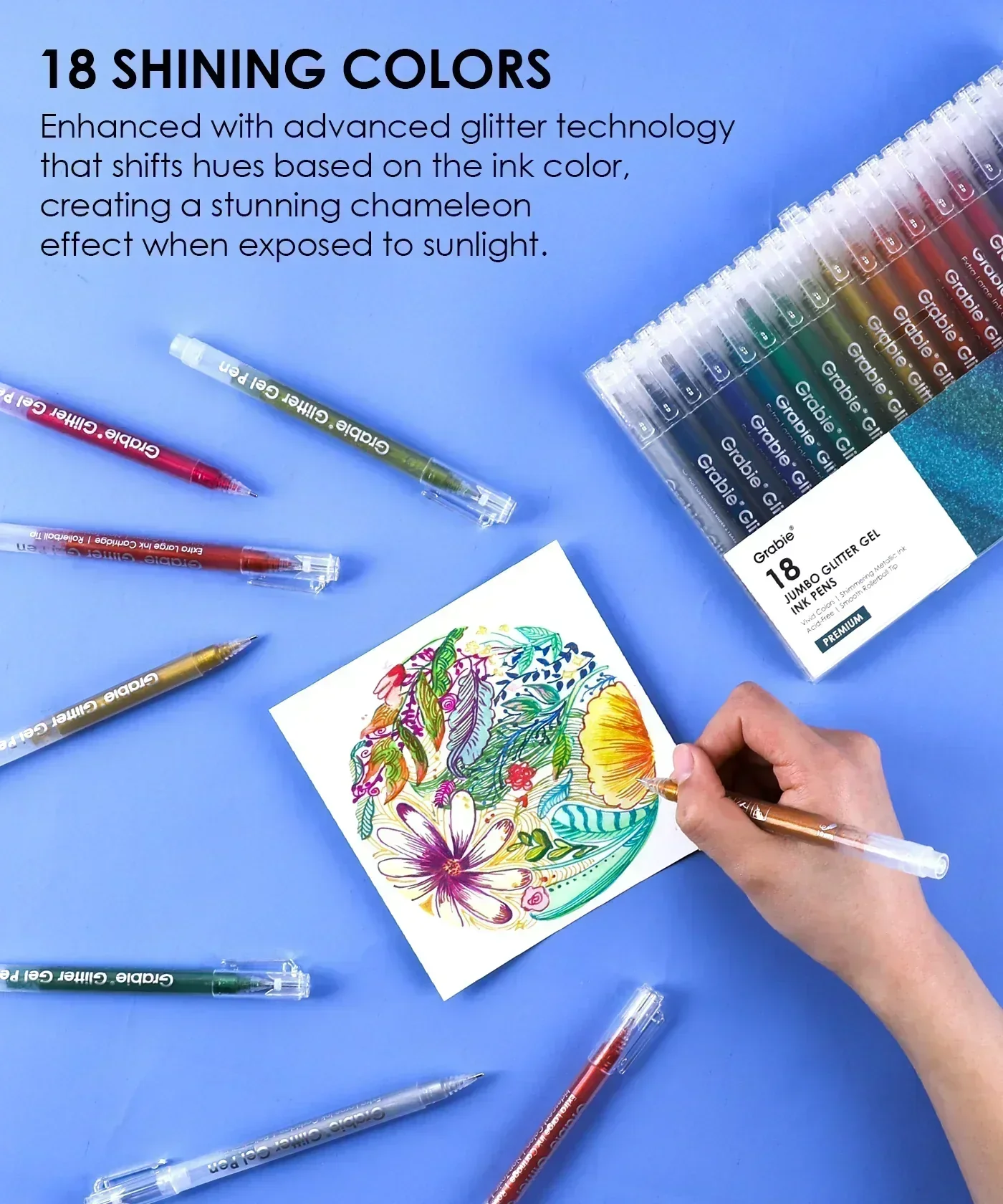 Glitter Gel Ink Pen Set - Image 5