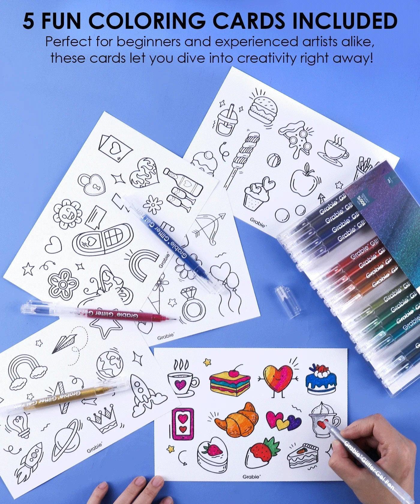 Glitter Gel Ink Pen Set - Image 3