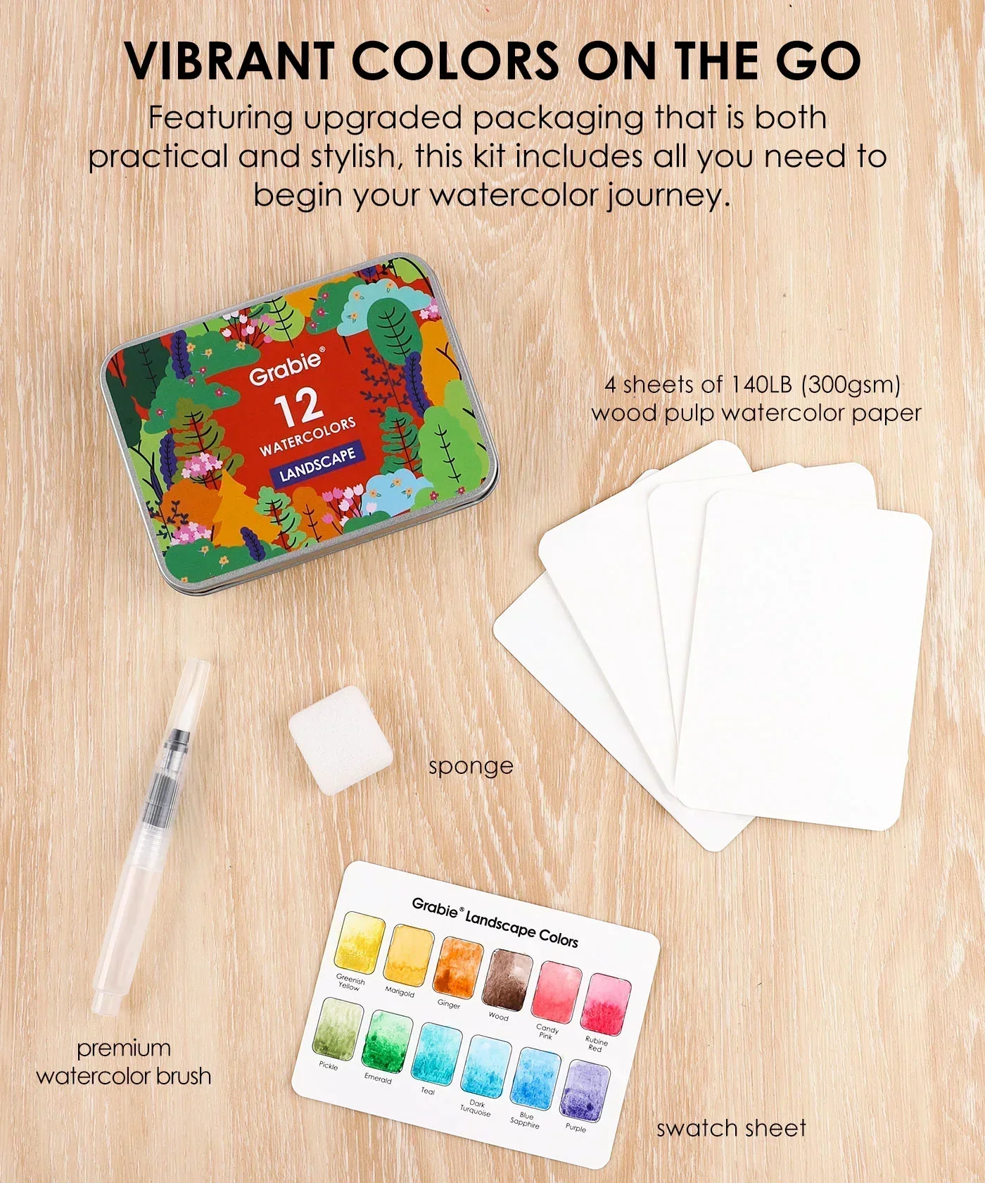 Landscape-Themed Watercolor Coloring Club Box - Image 4