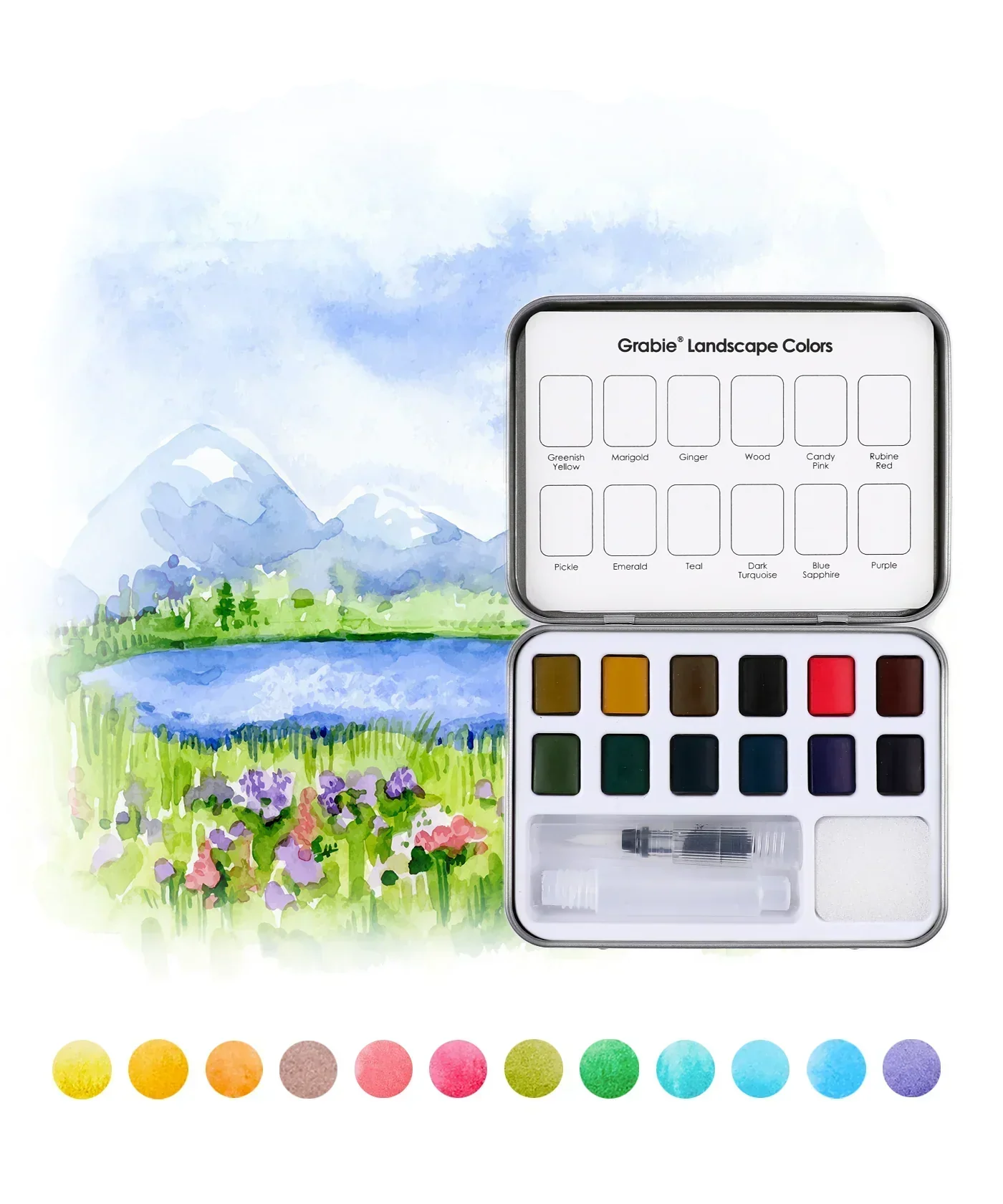 Landscape-Themed Watercolor Coloring Club Box - Image 5