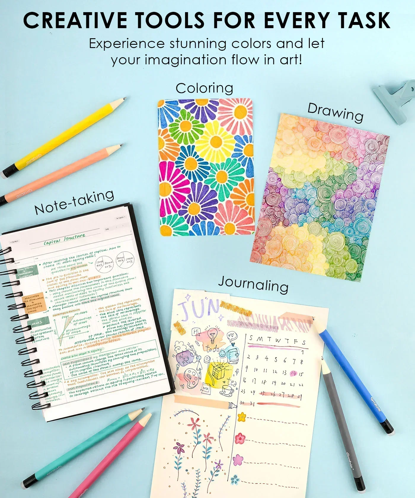 Medium Point Erasable Gel Pen Set - Image 5