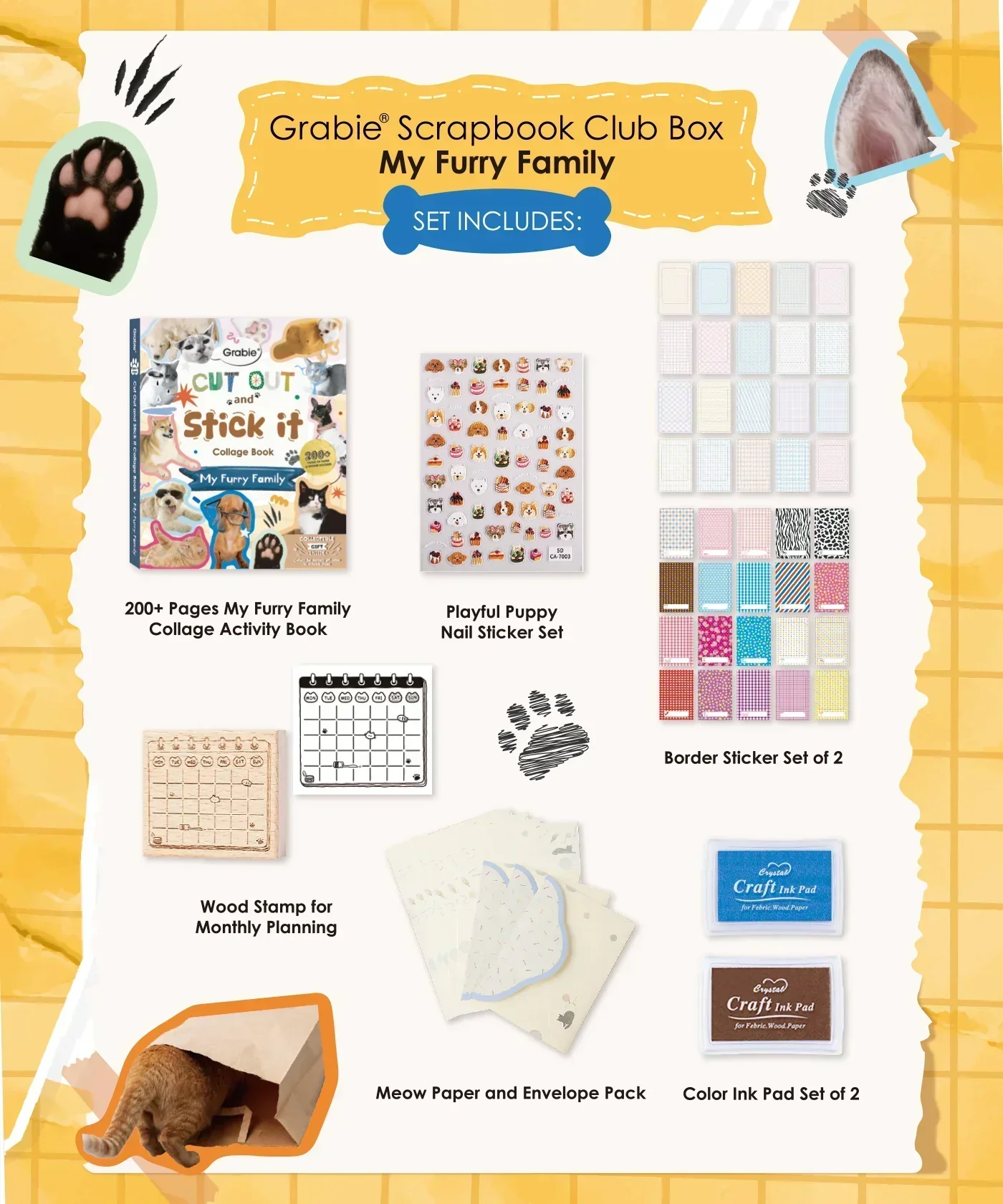 My Furry Family-Themed Grabie Scrapbook Club Box - Image 2