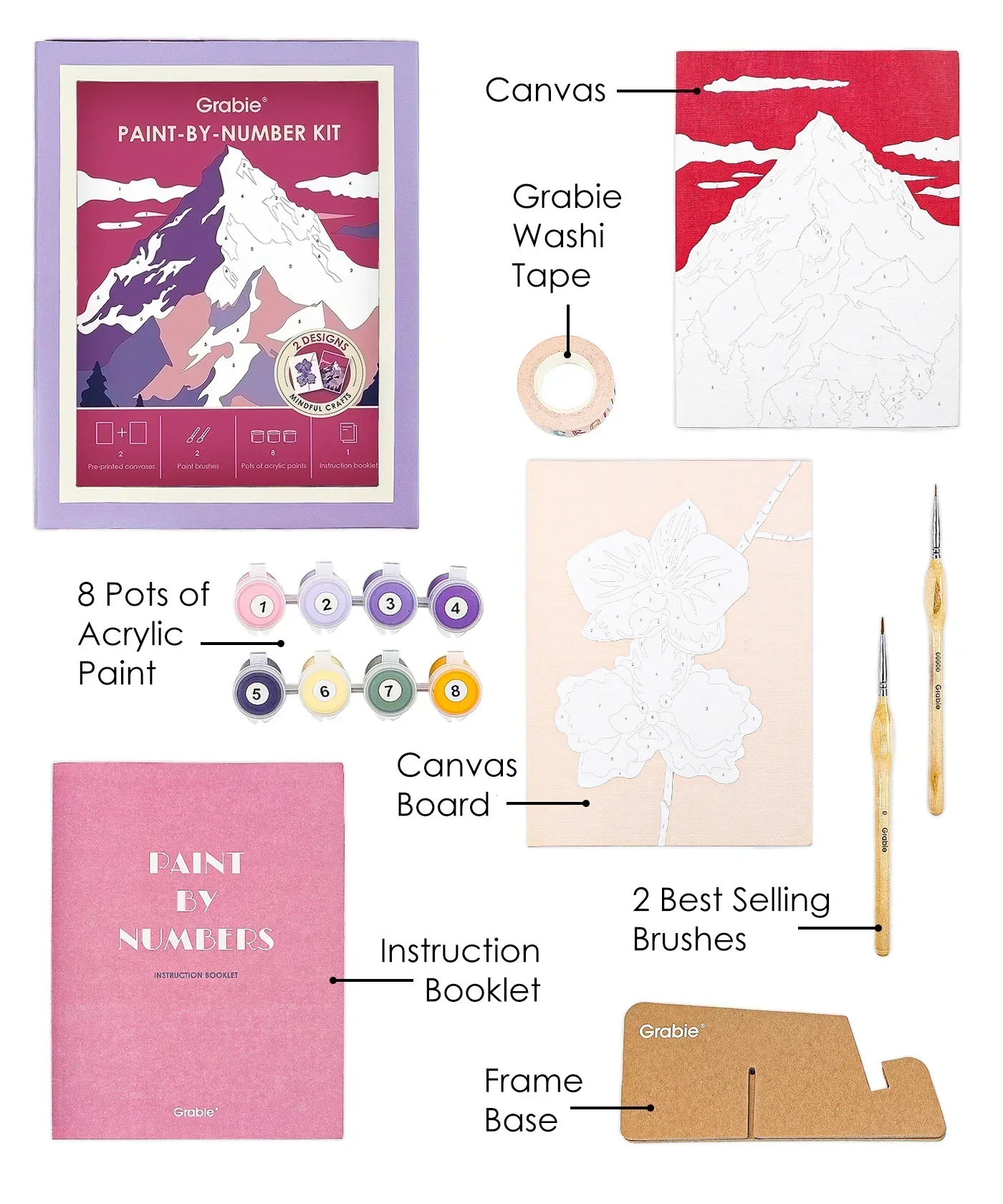 Paint-by-Number Nature Series Kit - 2 Designs - Image 2