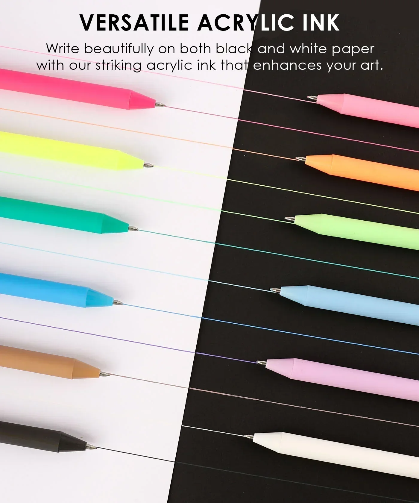 Retractable Colorflow Acrylic Gel Pen Set of 12 - Image 3