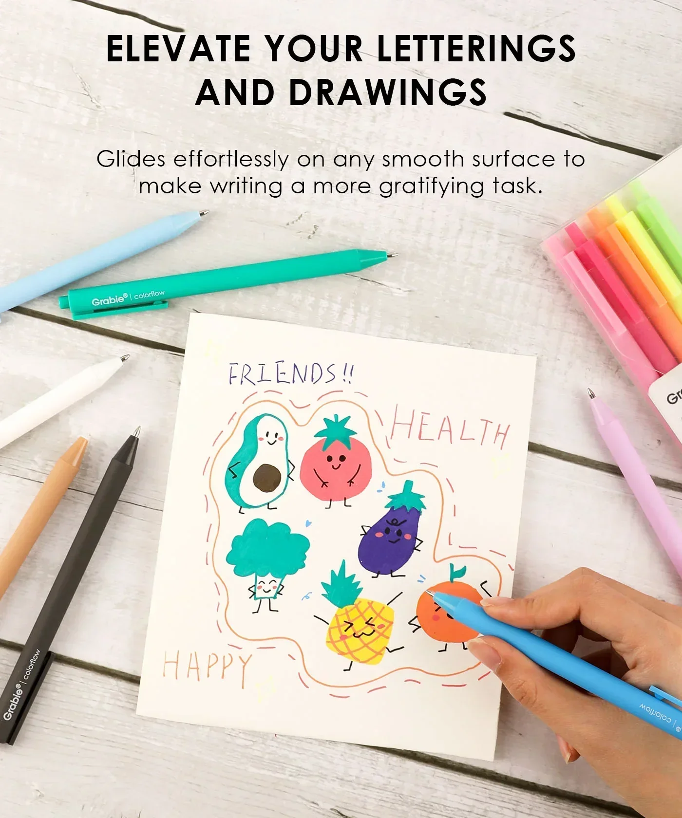 Retractable Colorflow Acrylic Gel Pen Set of 12 - Image 5