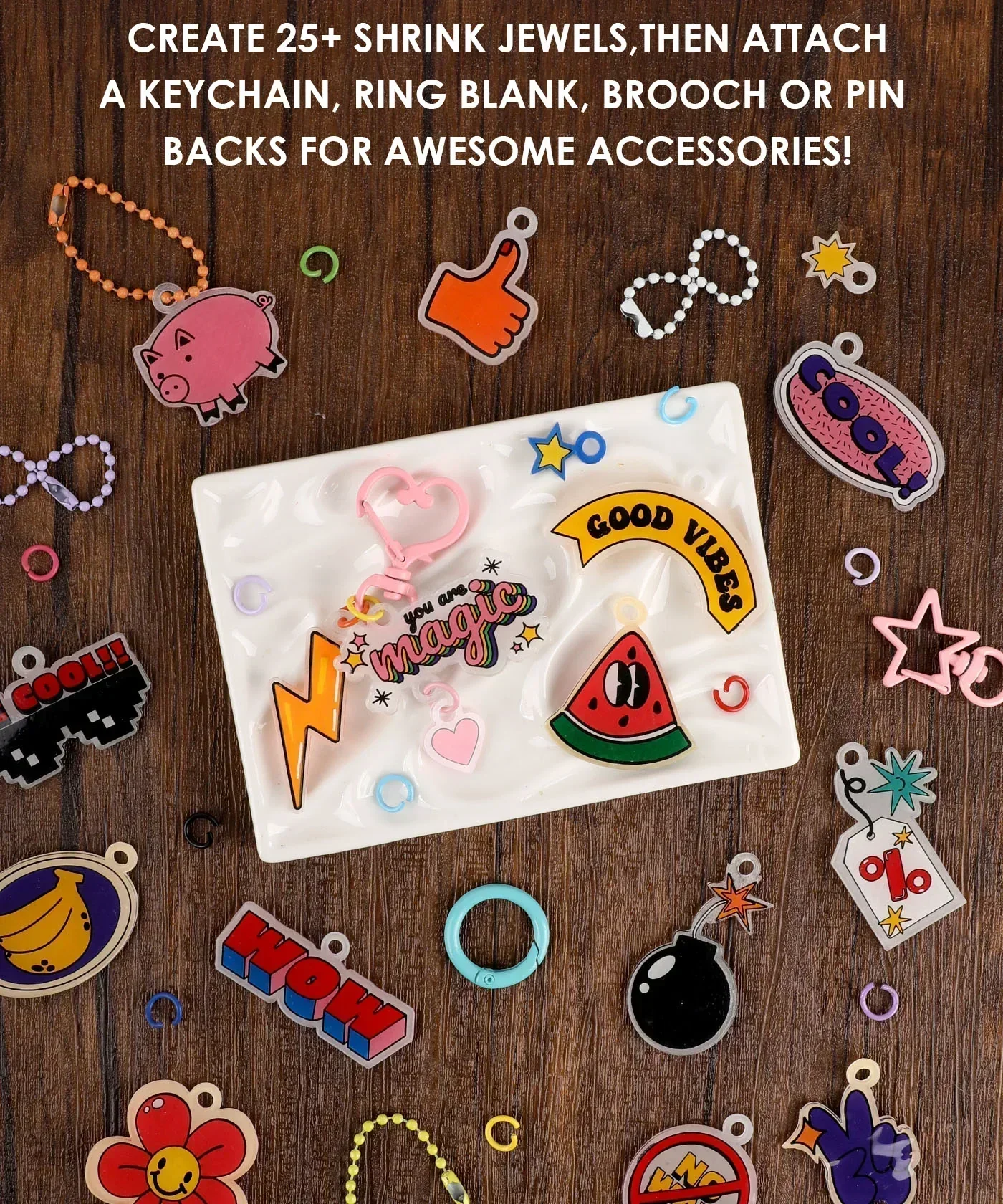 Shrink to Sparkles Craft Kit (DIY Shrinky Dinks Set) - Image 10