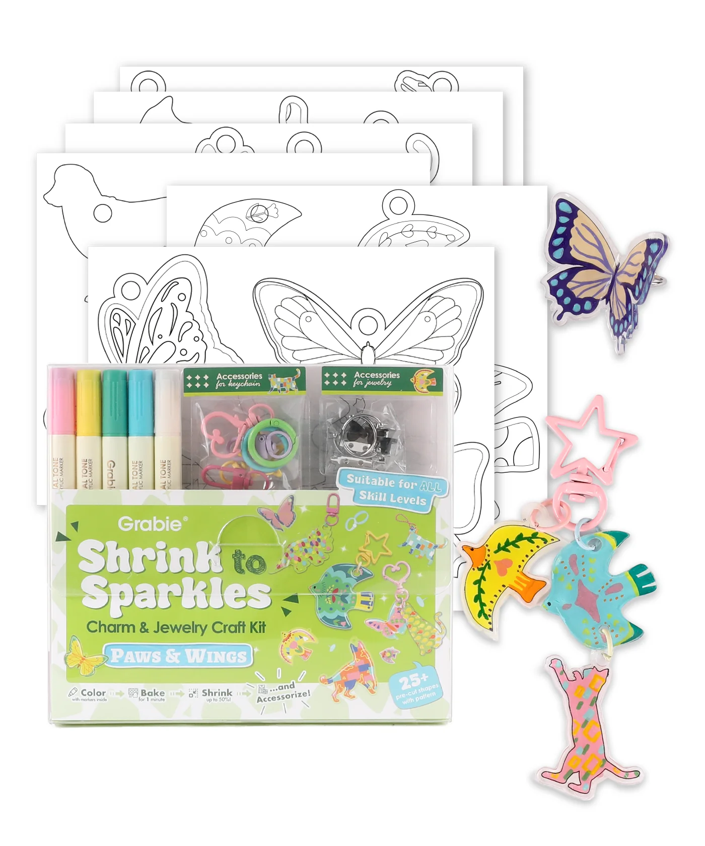 Shrink to Sparkles Craft Kit (DIY Shrinky Dinks Set) - Image 14