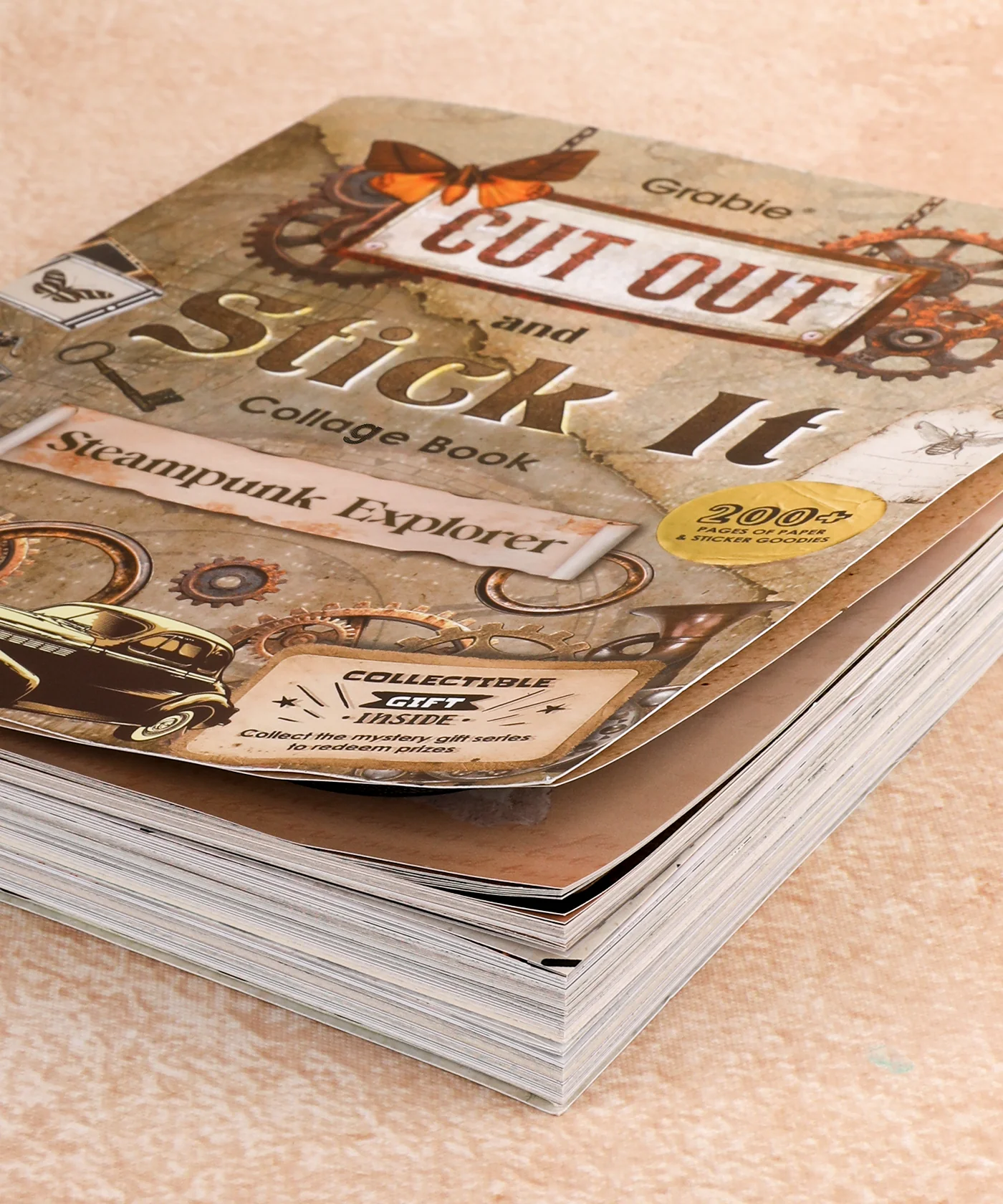 200+ Pages Steampunk Explorer Collage Activity Book - Image 8