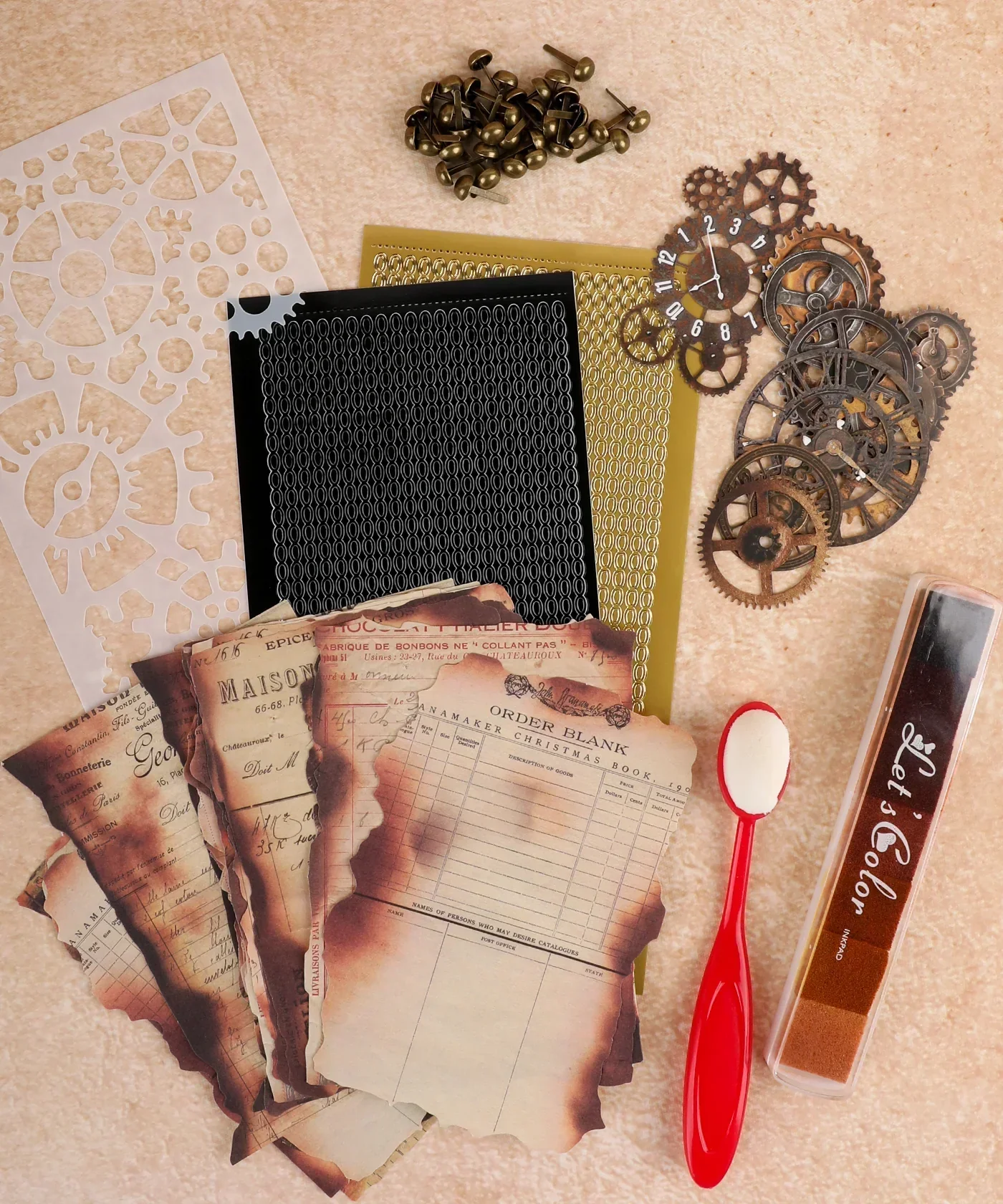 Steampunk Explorer-Themed Grabie Scrapbook Club Box - Image 11