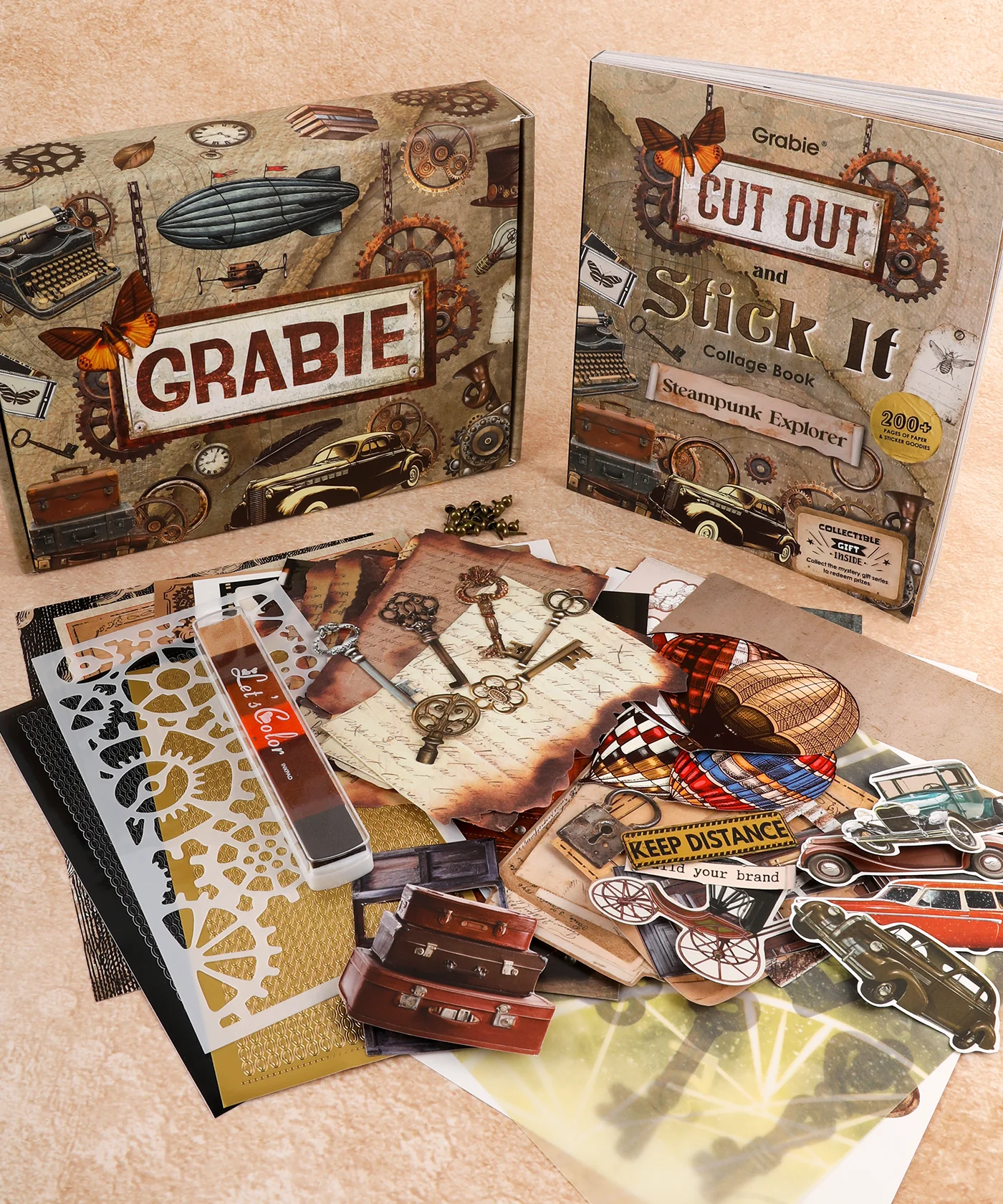Steampunk Explorer-Themed Grabie Scrapbook Club Box - Image 13