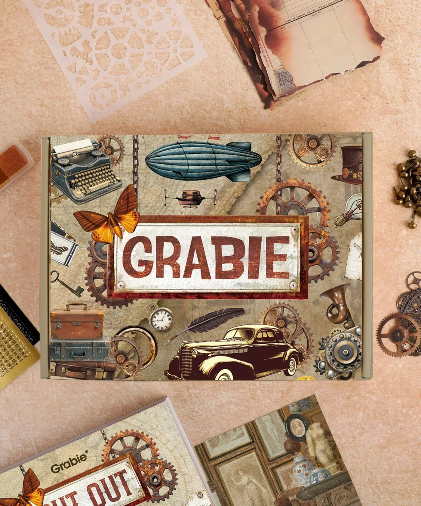 Steampunk Explorer-Themed Grabie Scrapbook Club Box - Image 3