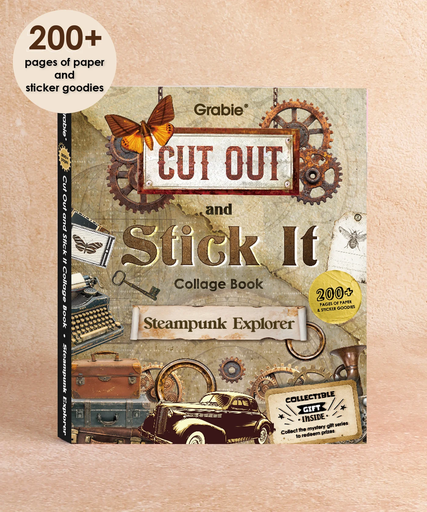 200+ Pages Steampunk Explorer Collage Activity Book