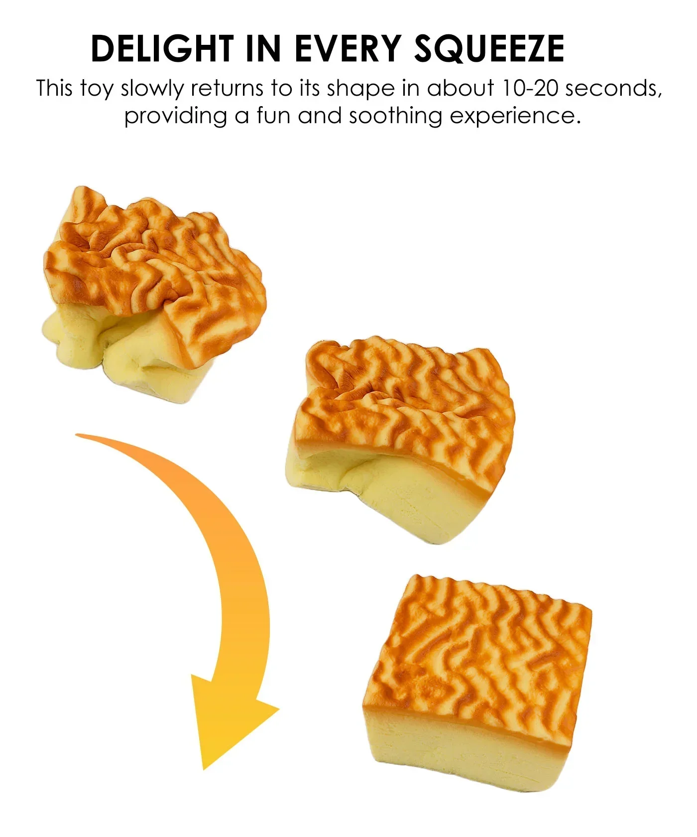Feel-Good Stress Relief Foam Squishy - Tiger Skin Cake - Image 4