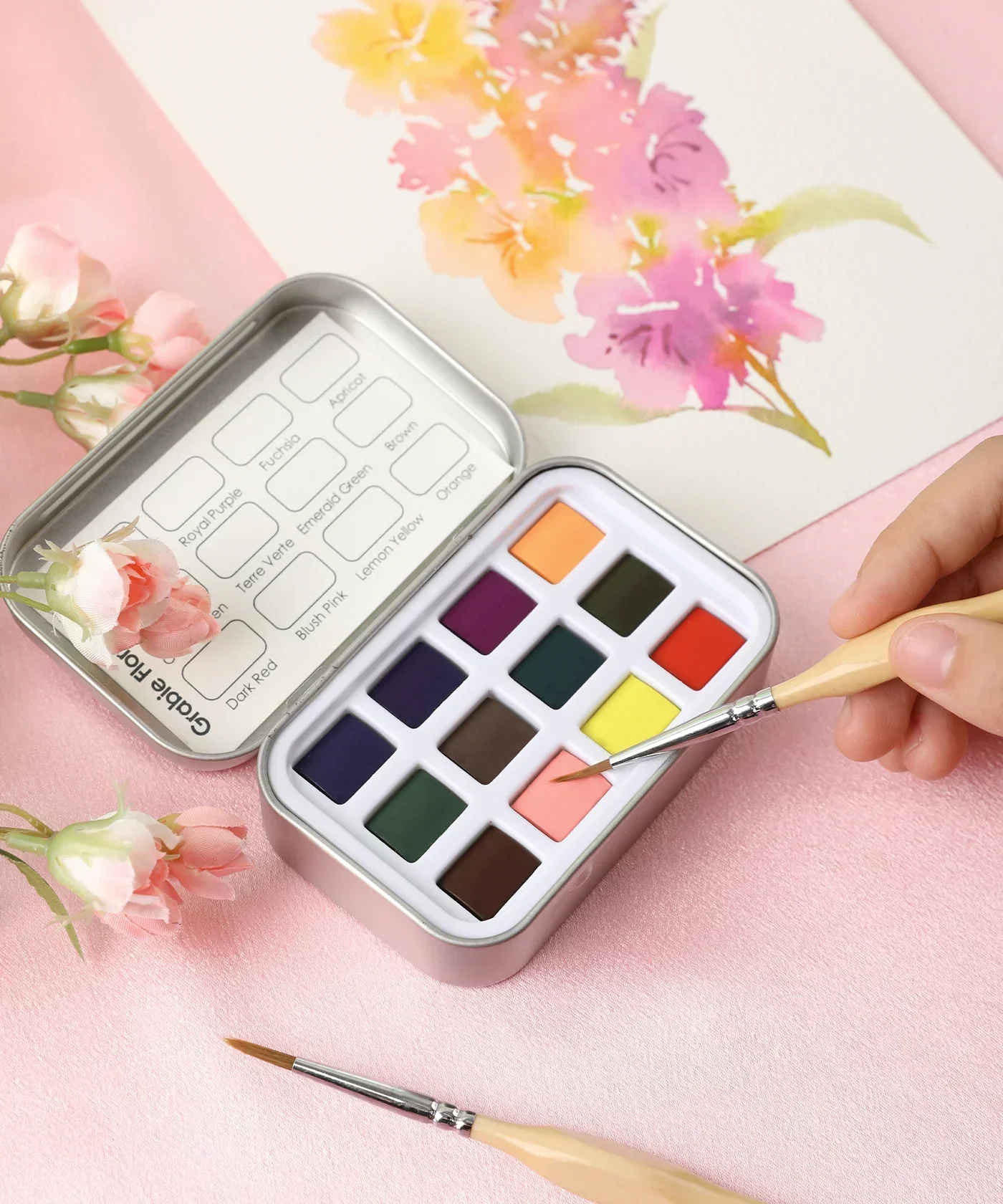 Watercolor Pocket Set of 12 - Floral Colors - Image 5
