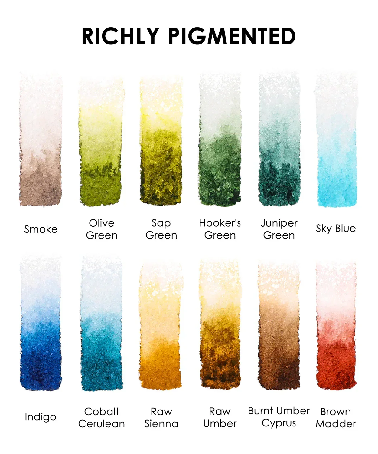 Watercolor Pocket Set of 12 - Forest Colors - Image 6