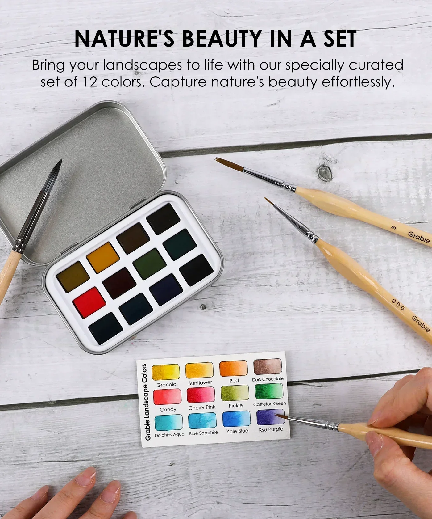 Watercolor Pocket Set of 12 - Landscape Colors - Image 3