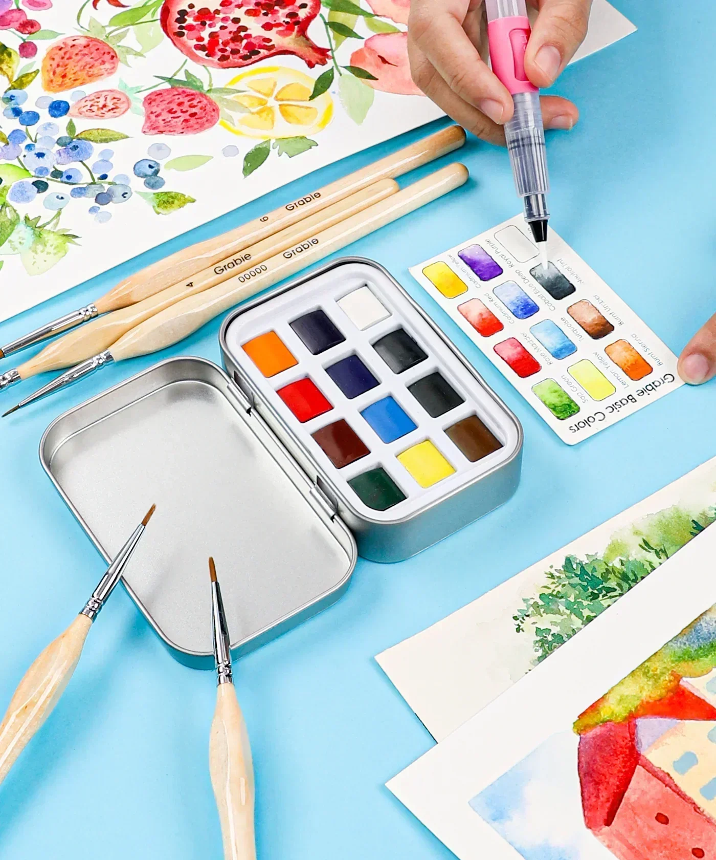 Watercolor Pocket Set of 12 - Essential Colors - Image 3