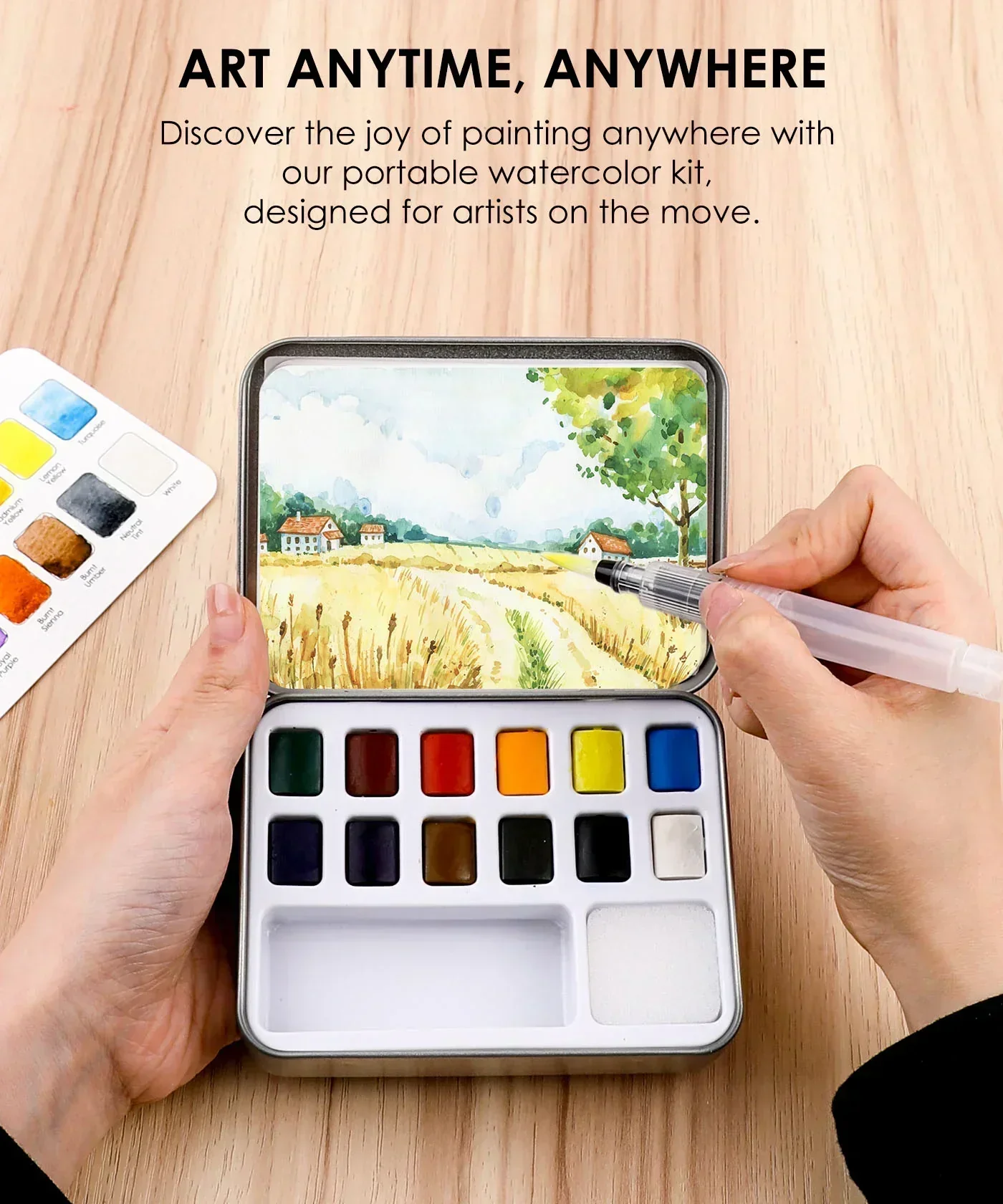 Watercolor Pocket Set Of 12 With Brush - 5 Themes Value Bundle - Image 9