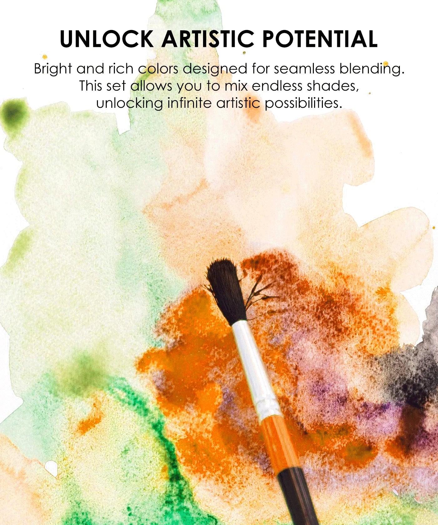Watercolor Pocket Set Of 12 With Brush - Autumn Colors - Image 4