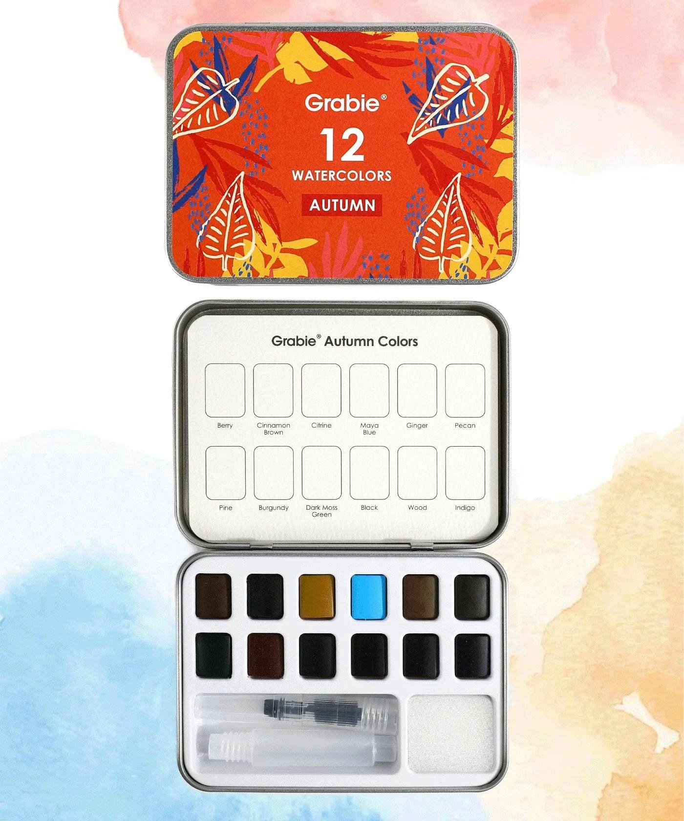 Watercolor Pocket Set Of 12 With Brush - Autumn Colors - Image 9
