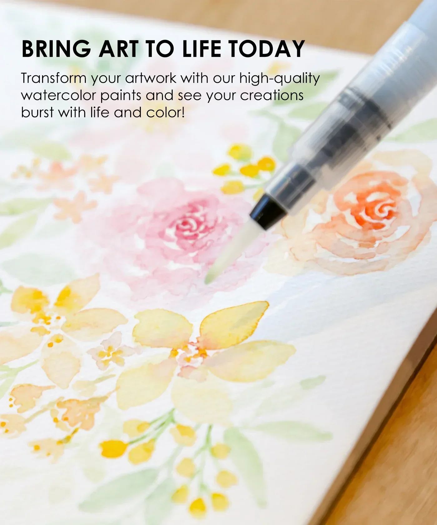 Watercolor Pocket Set Of 12 With Brush - Floral Colors - Image 4
