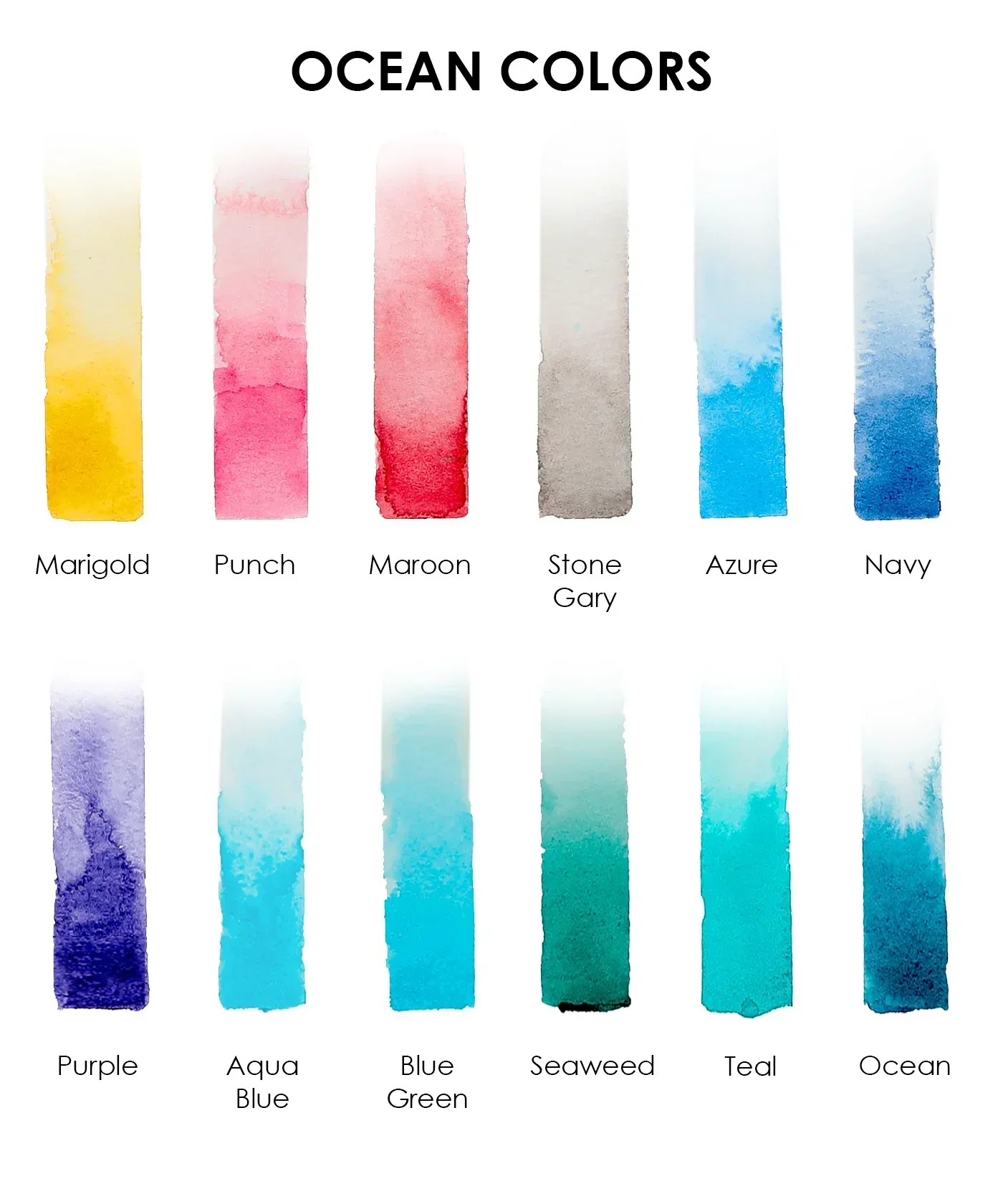 Watercolor Pocket Set Of 12 With Brush - Ocean Colors - Image 7