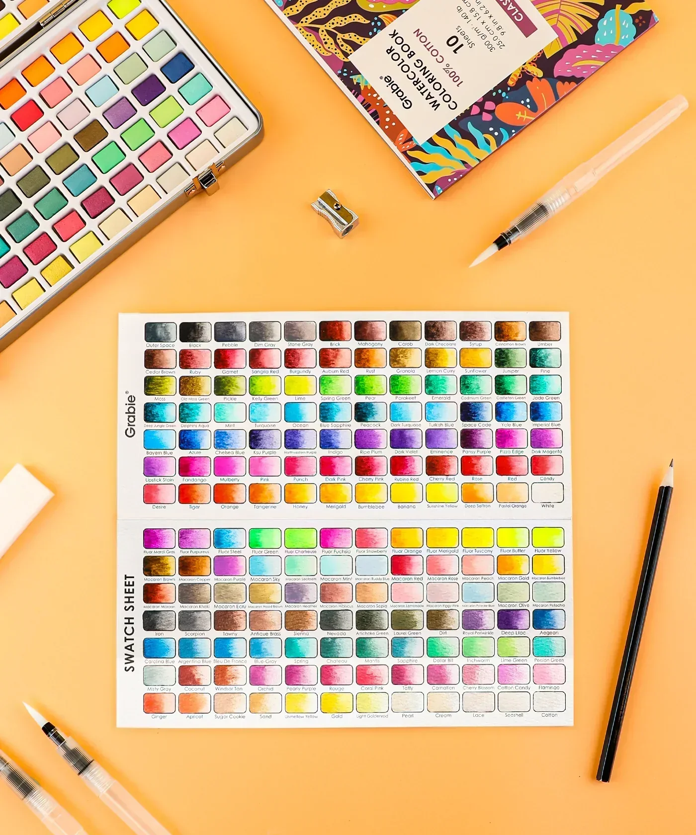 Watercolor Set Of 168 With Coloring Book - Image 4