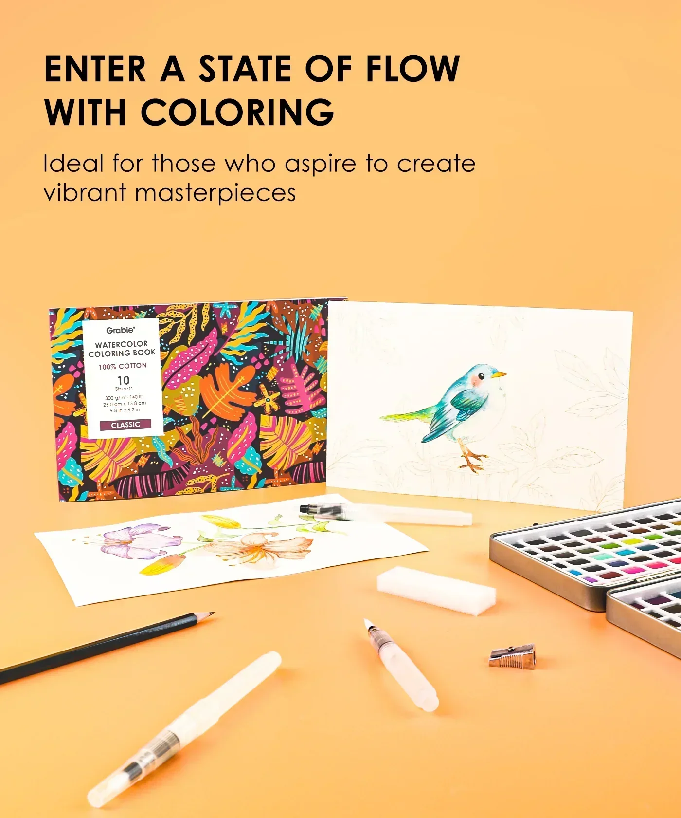 Watercolor Set Of 168 With Coloring Book - Image 6