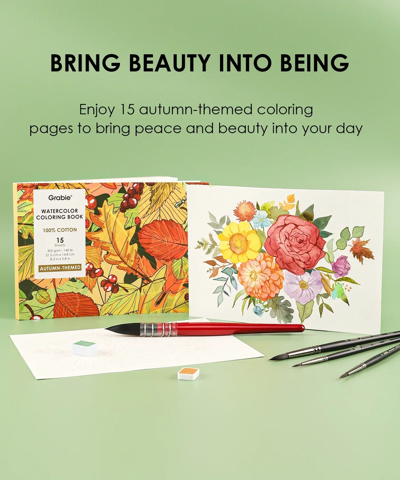 Watercolor Set Of 50 & Coloring Book Bundle - Image 30