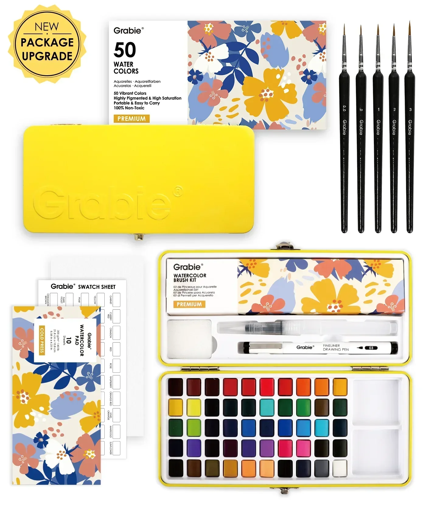 Watercolor Set Of 50 & Coloring Book Bundle - Image 39