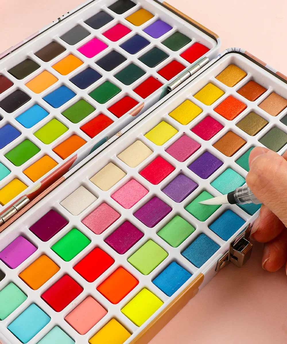 Watercolor Travel Set of 100 With Brush - Image 4