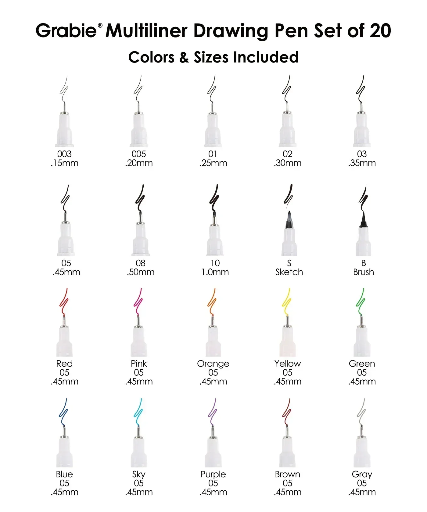 Waterproof Multiliner Drawing Pen Set Of 10 - Image 10
